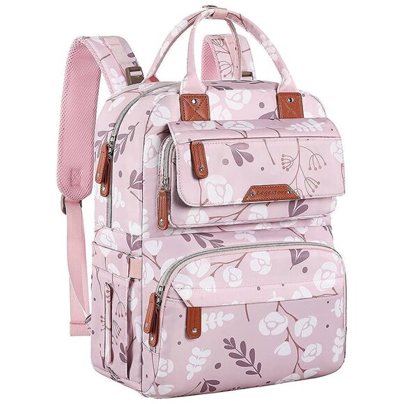 Handbags - Diaper Bag Backpack, Multifunction Waterproof Diaper Bag for Girl, L-pink